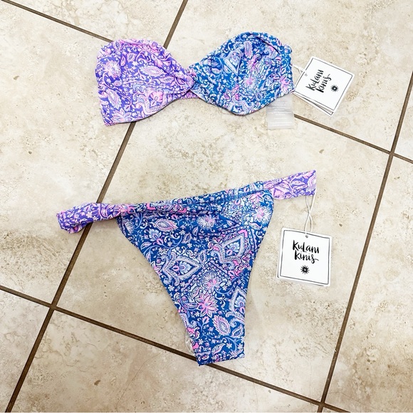New kulani kinis TWIST BANDEAU BIKINI size XS - Picture 9 of 9